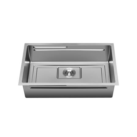 SORENTO BUILT-IN NANOMAGMA MULTIFUNCTIONAL KITCHEN SINK SRTKS7846 78CM 1BOWL SILVER CHROME FINISH STAINLESS STEEL WITH PULL OUT TAP SRTKT71SS