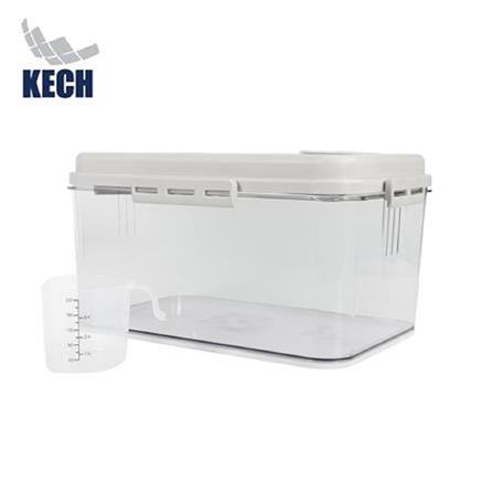 RICE BIN PLASTIC 5KG WINDOW KECH CLEAR