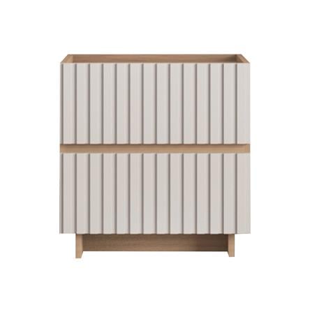 NIGHTSTAND FURDINI RIPPLE 50CM GREY OAK/CREAM