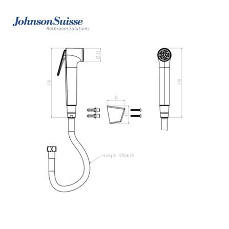 JOHNSON SUISSE LEGERITY HAND BIDET WBFA301719 CW 1.2M