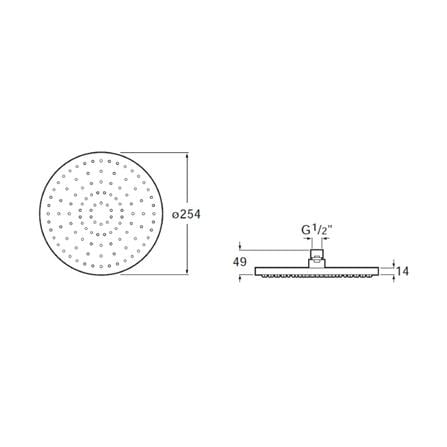 ROCA RAINSENSE ROUND A5B2250C00 SHOWER HEAD 25CM
