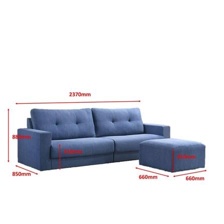 SOFA 4 SEATERS + STOOL GUB TOMO BLUE